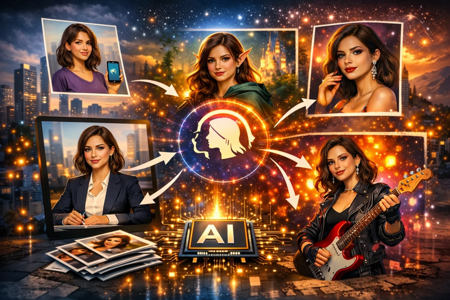 Процесс создания AI-фотосессии AuraShot